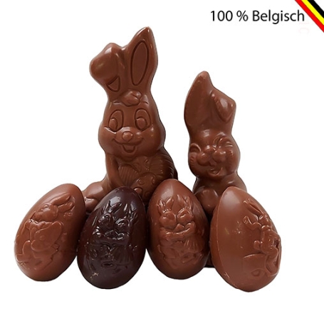 Chocolade paashazen bestellen, gepersonaliseerd paaspakket