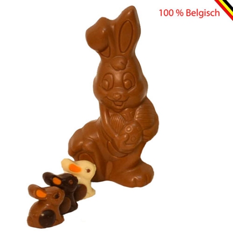 Paaspakket met Belgische chocolade en paaspralines