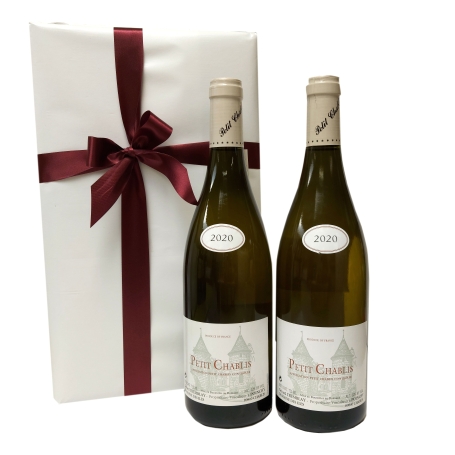 Twee Frans Chablis wijntjes als geschenk leveren aan huis